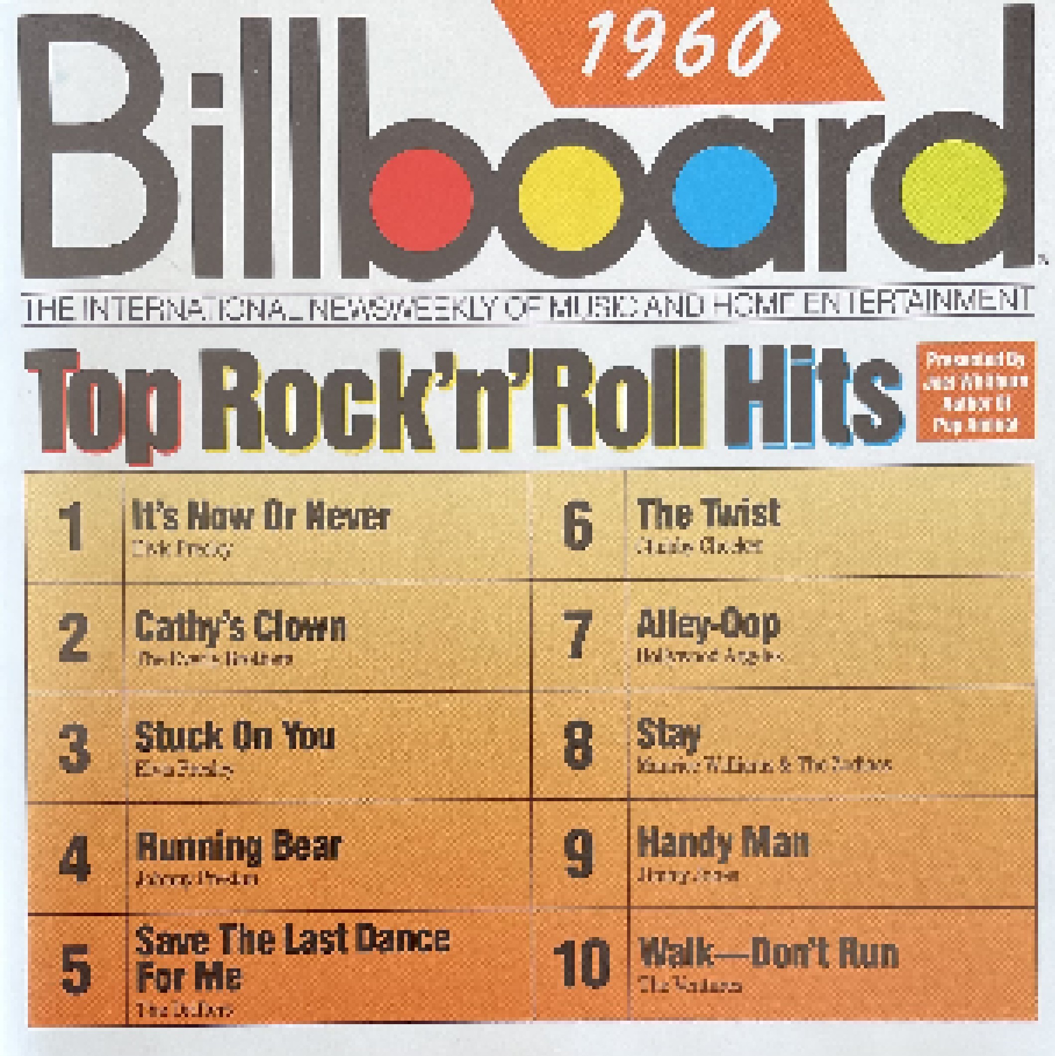 Billboard Top Rock N Roll Hits 1960 Cd 1988 